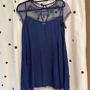 Royal Blue Womens Lace Swing Dress Size Medium